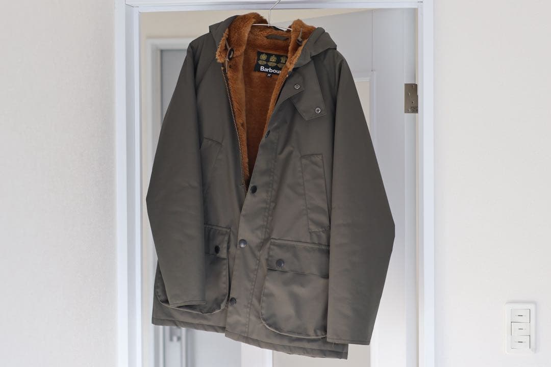 Barbour フード付きジャケット 36 オリーブグリーン