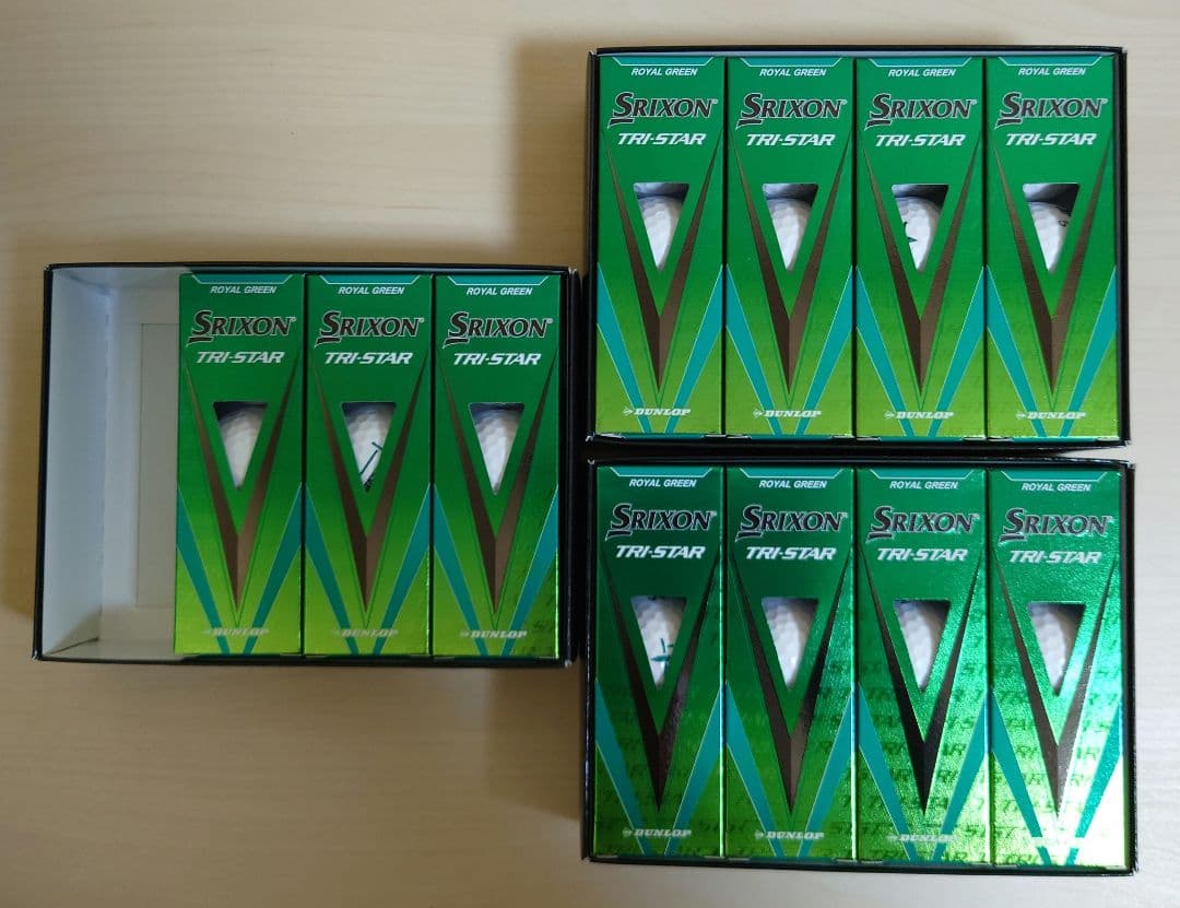 Srixon TRI-STAR ロイヤルグリーン 2ダース＋3スリーブ