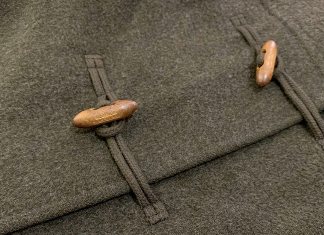 マドモアゼル ノンノン ウール カシミヤ ダッフルコート フーディ チェック