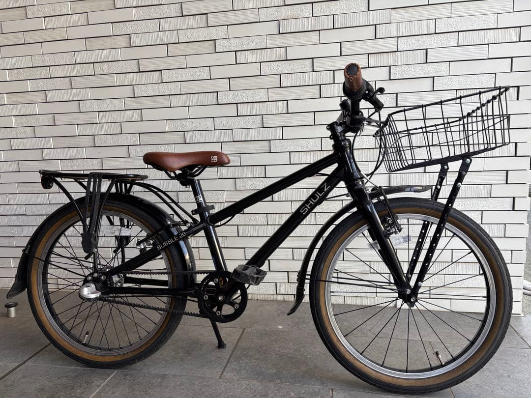 SHULZ Bubble 20 ブラック　ベルトドライブ　キッズ自転車 かご付