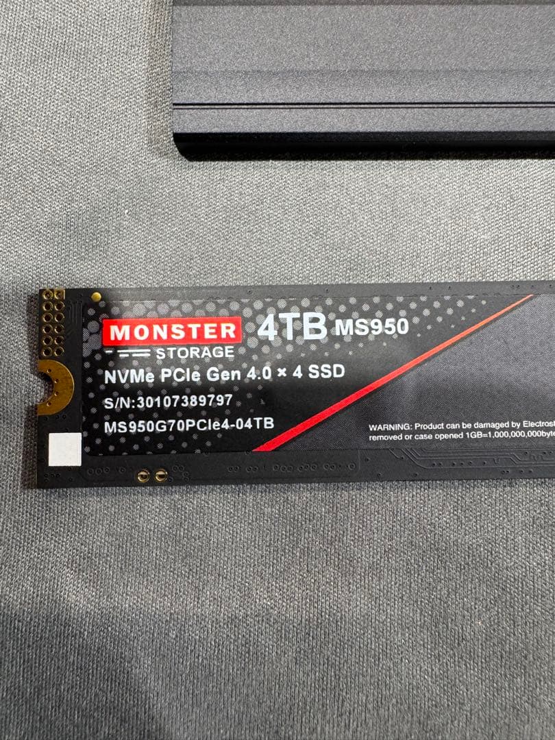 内蔵型SSD SSD M.2 NVMe PCIe Gen 4x4 MS950 4TB