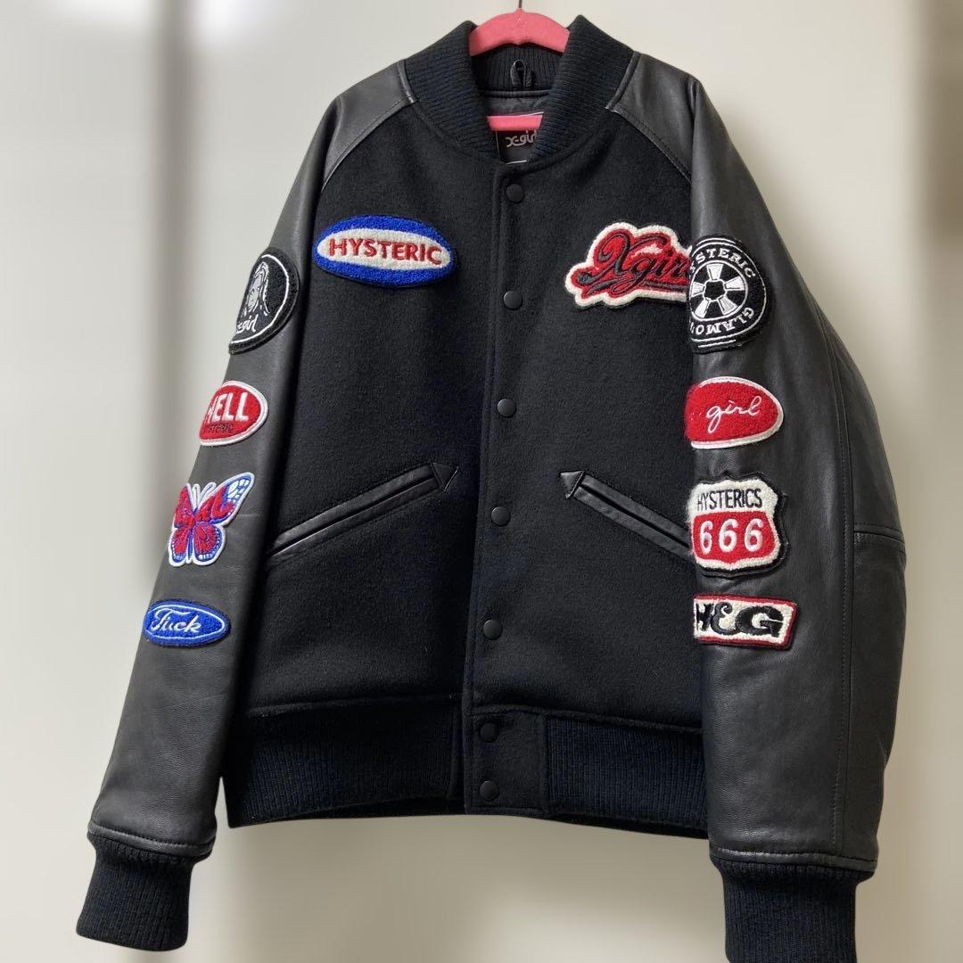 X-girl.HYSTERIC GLAMOURコラボ パッチ付きスタジャン