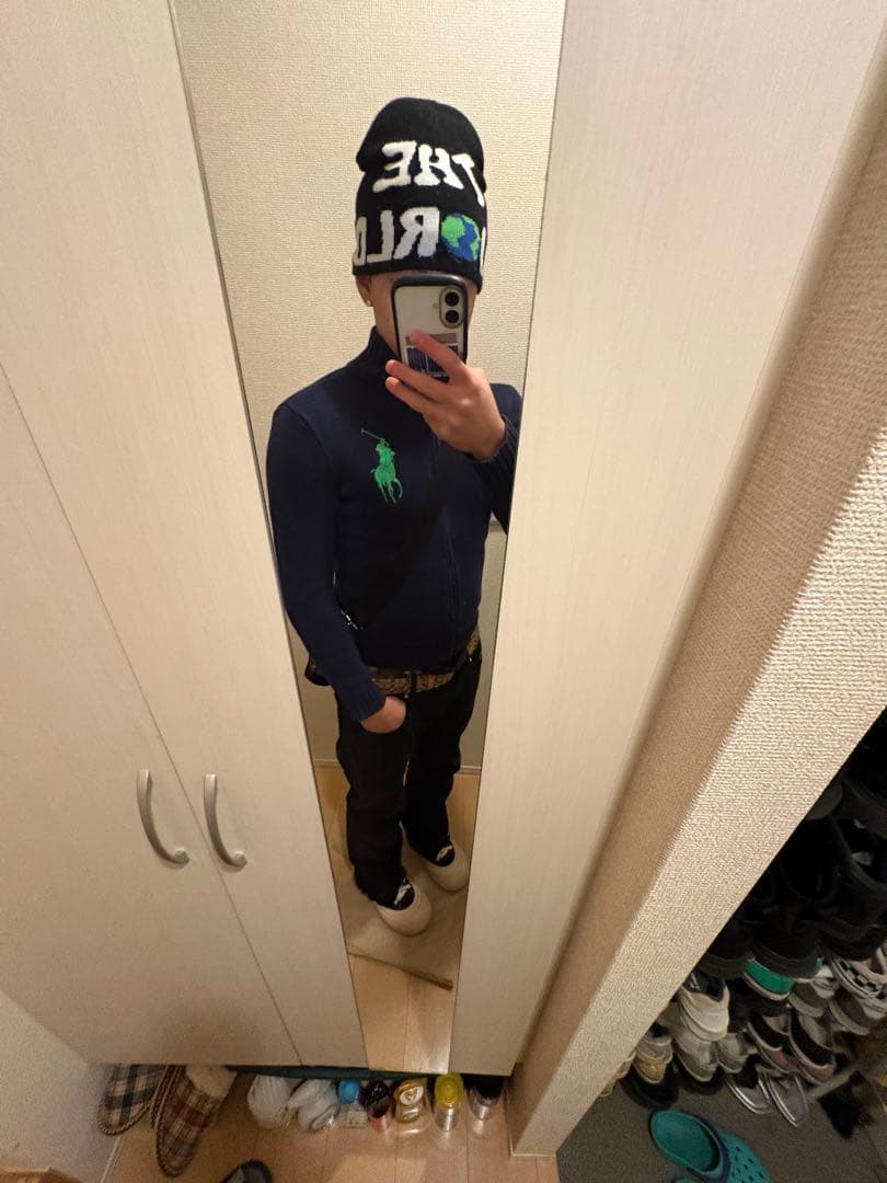 Ralph Lauren ニットジップ flexwitme y2k ビックポニー