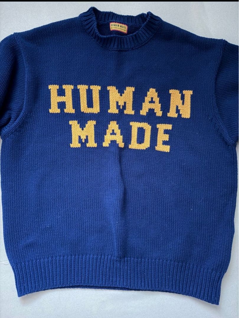 HUMAN MADE ネイビー ニットセーター