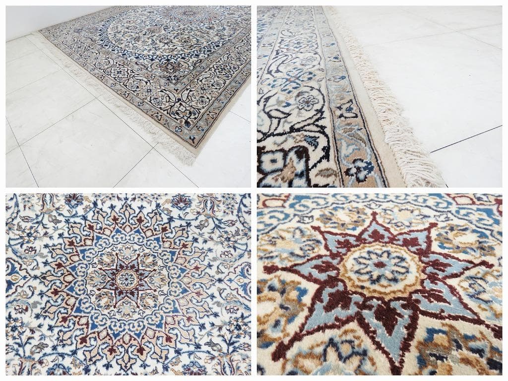 ■ペルシャ絨毯■ナイン産■ウール■3100×1960 mm■カーペット ラグ■