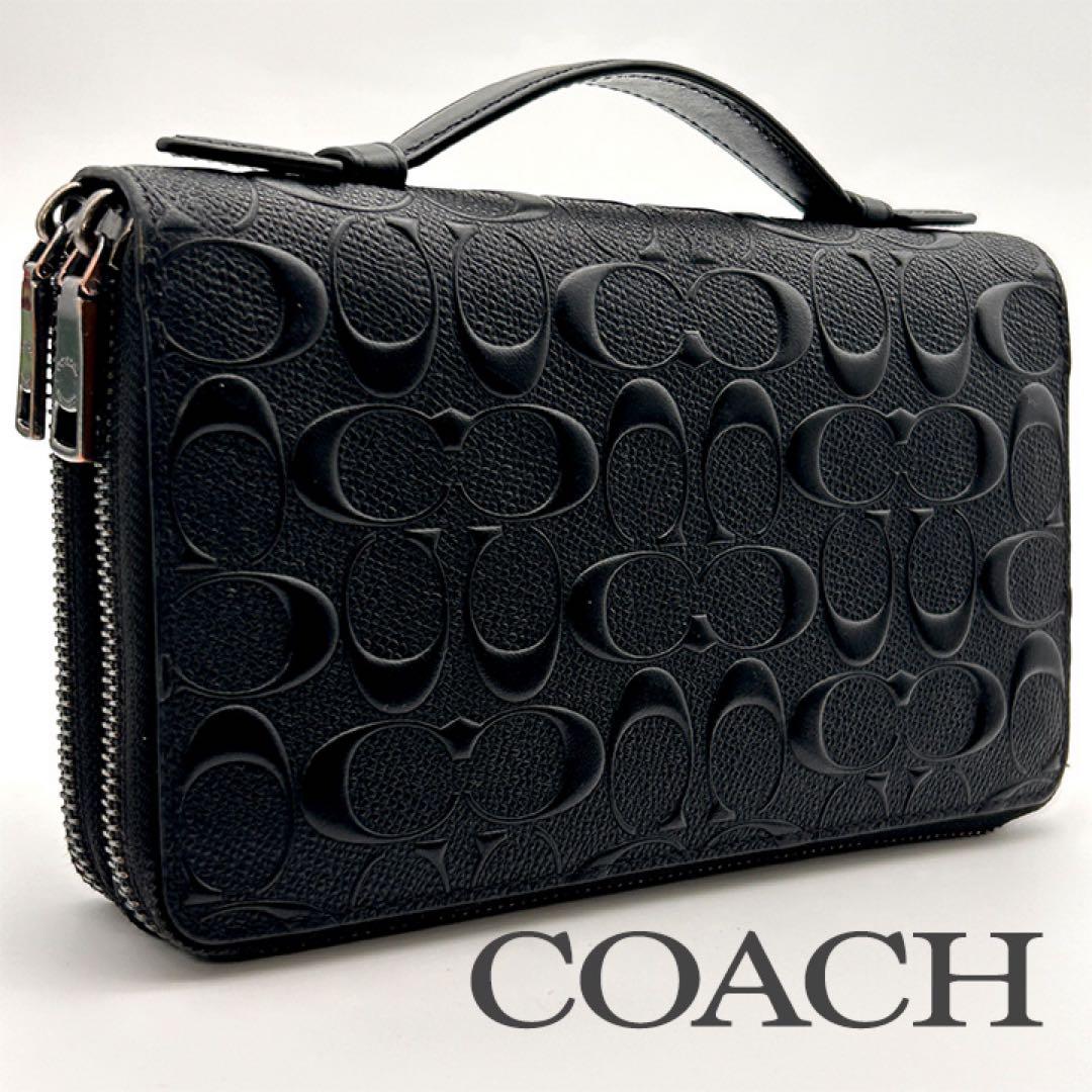 ✨大人気！レア✨ COACH 長財布 オーガナイザー ブラック クラッチバッグ