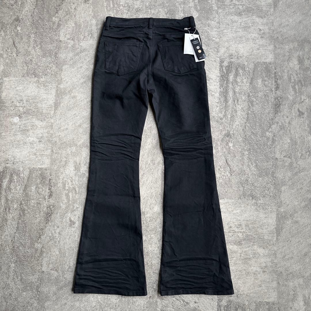 【undermycar】Stretch Flare Black Jeans 0