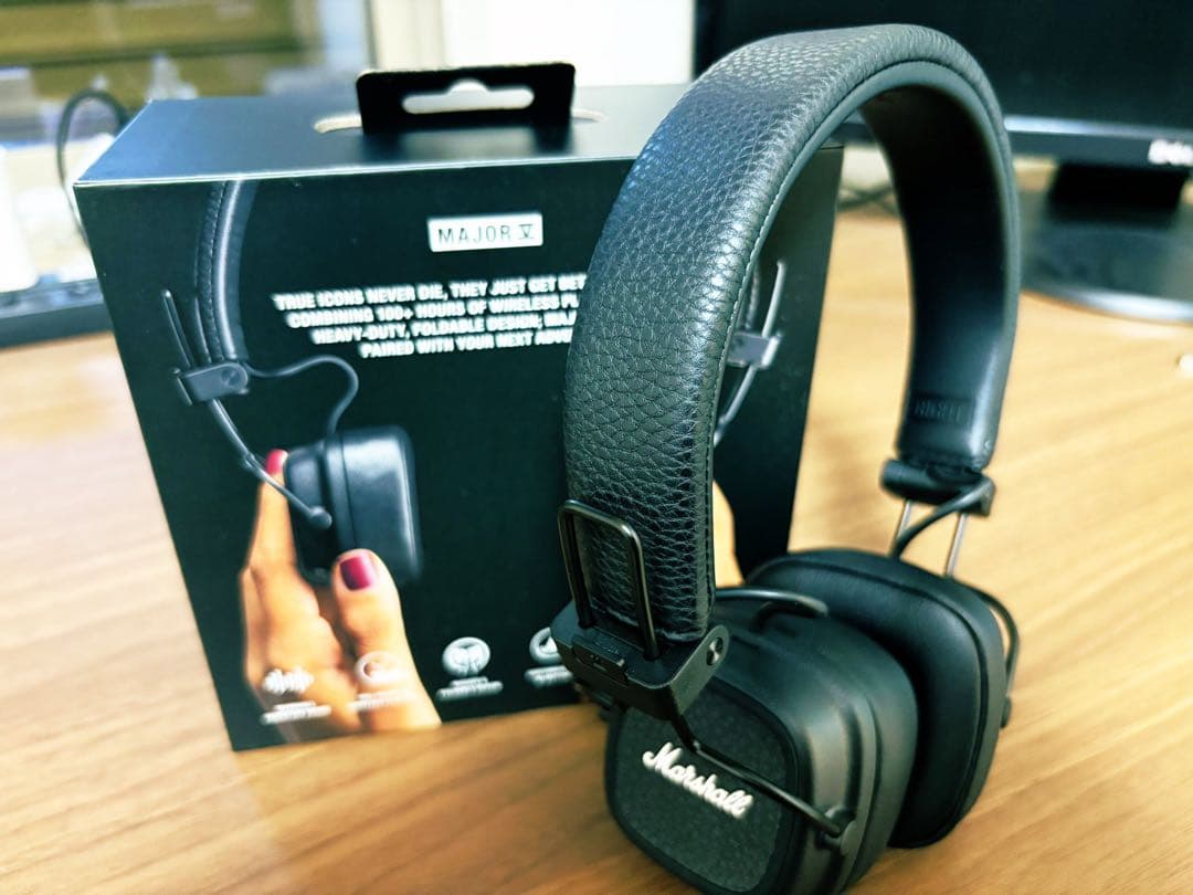 【美品】Marshall Major Ⅴ ワイヤレスヘッドホン ブラック