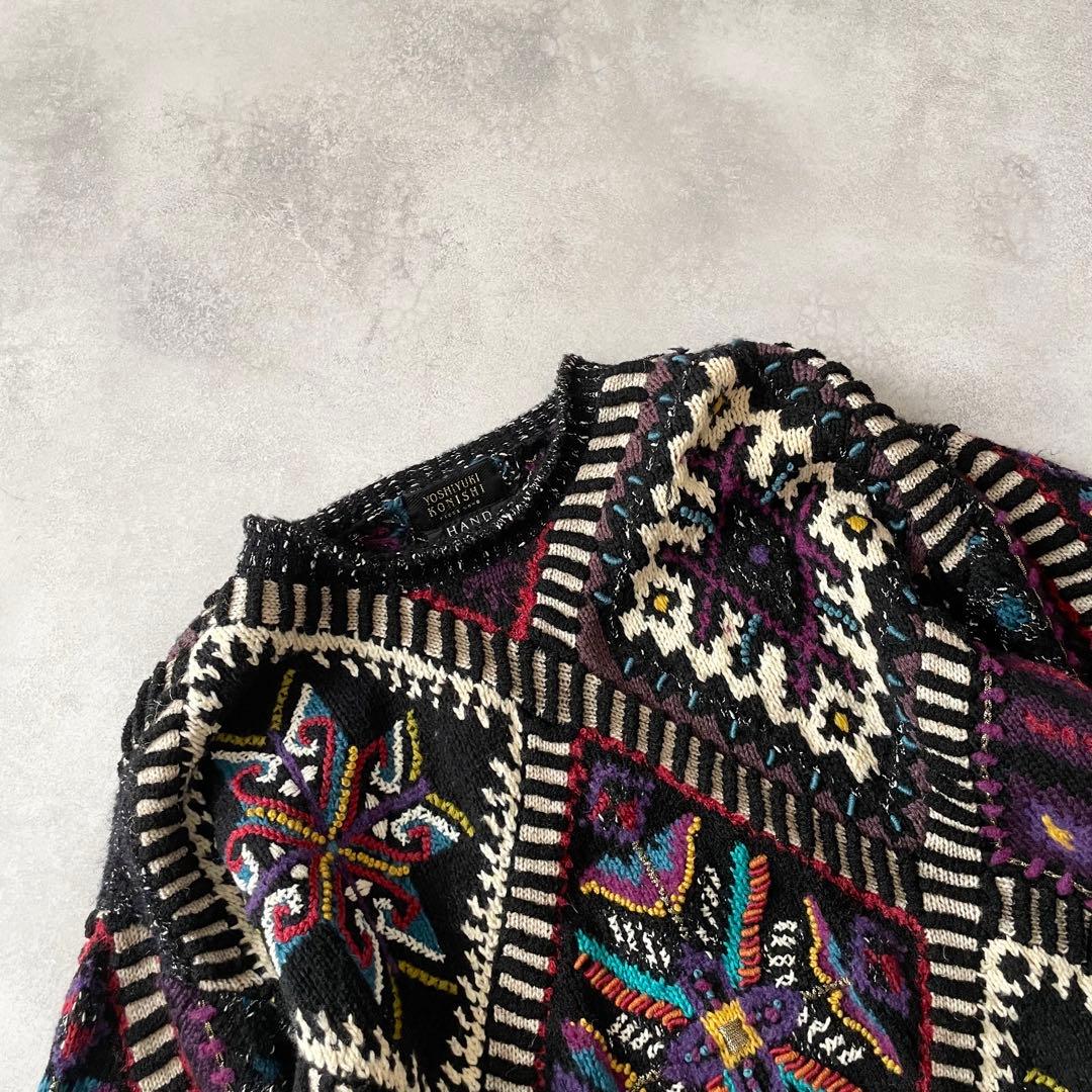 FICCE UOMO YOSHIYUKI KONISHI ハンドニット 3D 柄