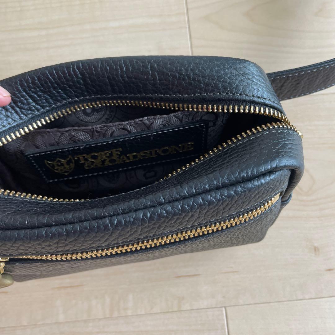専用です。TOFF＆LOADSTONE、ウエストバッグ、黒、ブラック、レザー
