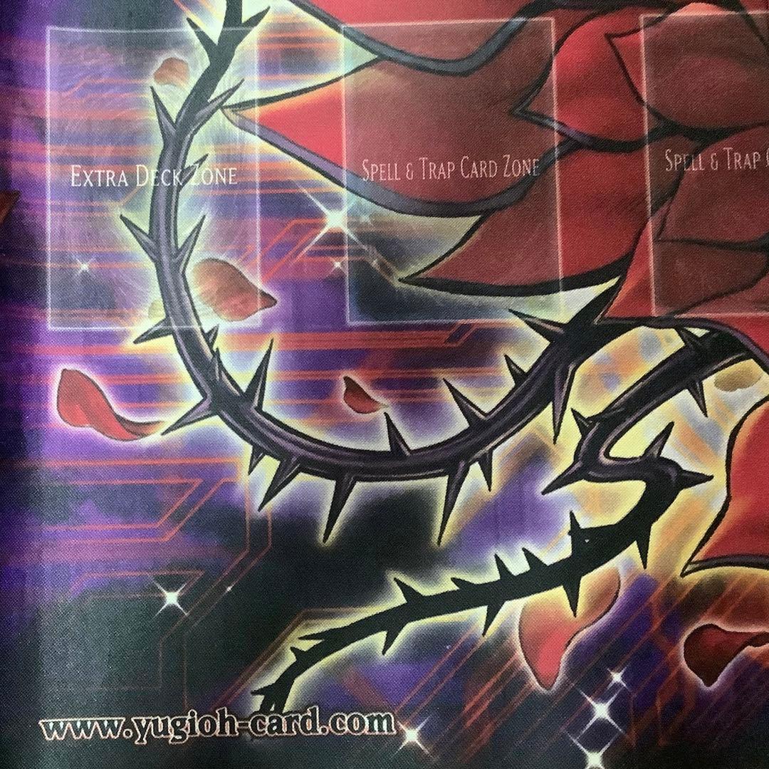 遊戯王 十六夜アキ ブラックローズドラゴン 公式プレイマット 2011 中古