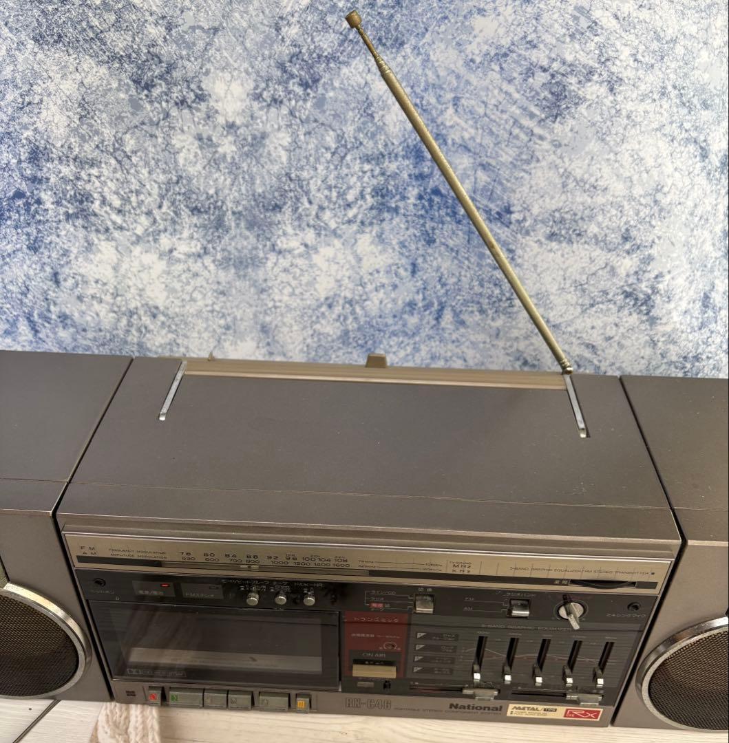 ナショナル RX-C46 ラジオカセットデッキ ラジカセ 昭和レトロ(レ22)