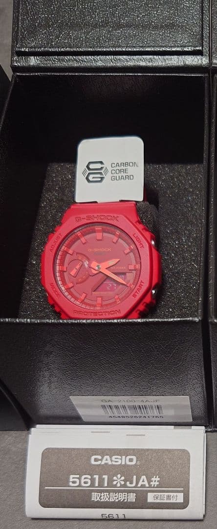 未使用G-SHOCK GA-2100-4AJF レッド