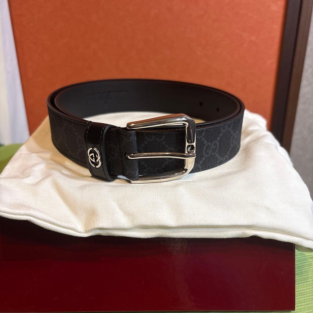 え*ん様 インターロッキングG ディテール付き ベルト GUCCI
