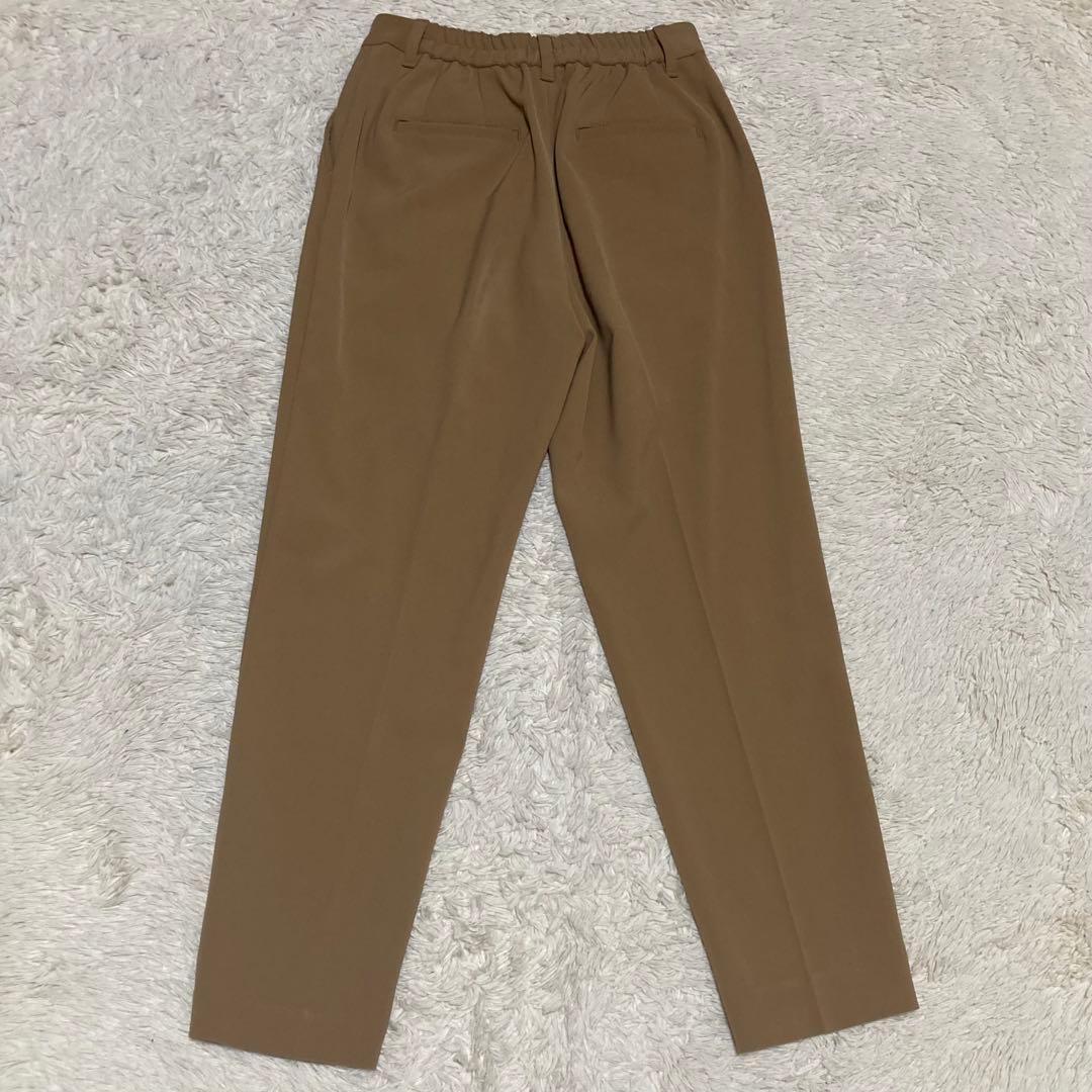 PLST【美品】ベージュ ストレッチ ノーカラー ジャケット パンツ