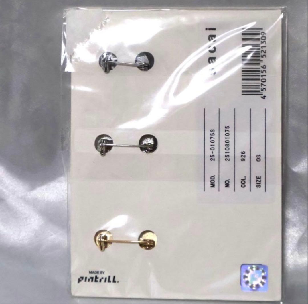 残り僅か【sacai x levi's】サカイ　リーバイス　ピンズ　シルバー