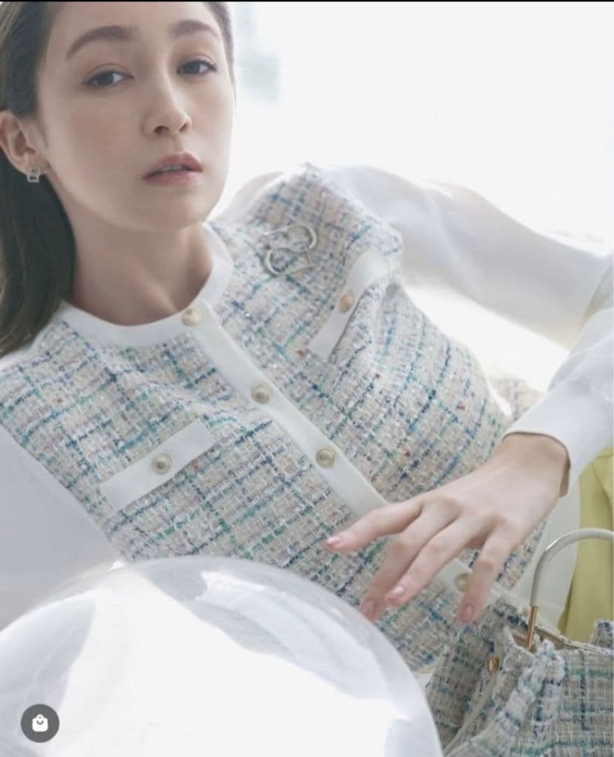 セルフォード　ツィードドッキングニットカーディガン　MIX