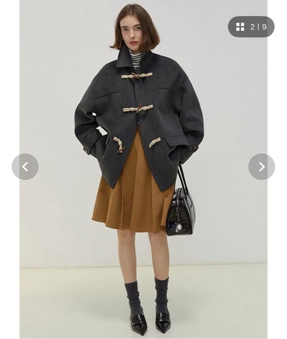 Fano studios ミドル丈　ダッフルコート　グレー