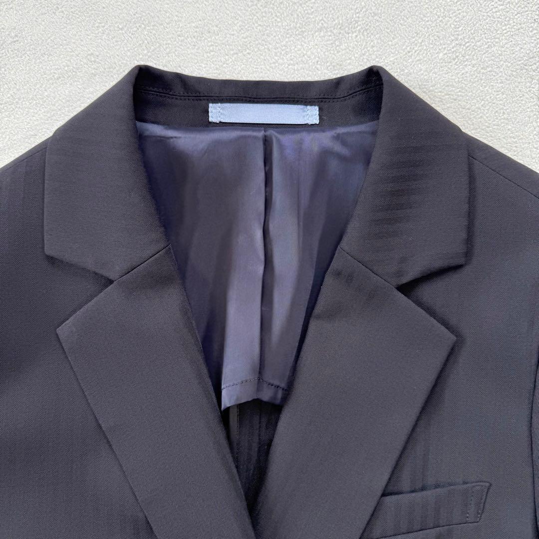 美品・洗える✨レミュー ストライプ パンツ スーツ セットアップ ブラック