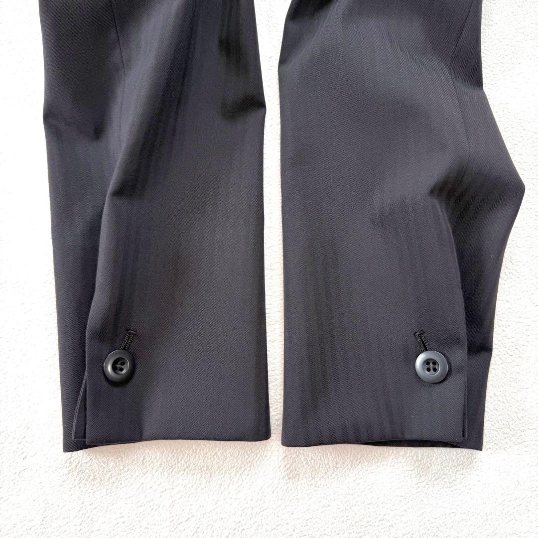 美品・洗える✨レミュー ストライプ パンツ スーツ セットアップ ブラック