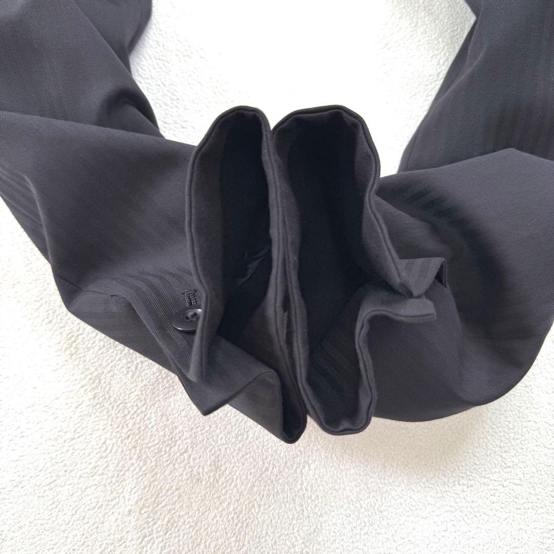 美品・洗える✨レミュー ストライプ パンツ スーツ セットアップ ブラック