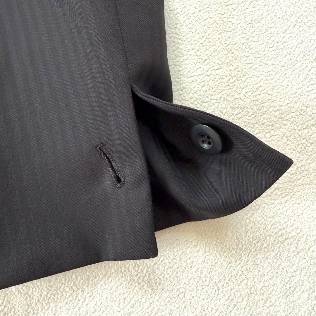 美品・洗える✨レミュー ストライプ パンツ スーツ セットアップ ブラック