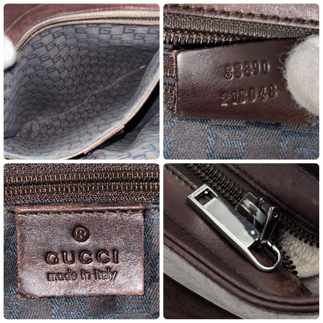 ✨希少✨　GUCCI トートバッグ　シェリーライン　ロゴ金具　スエード　男女兼用