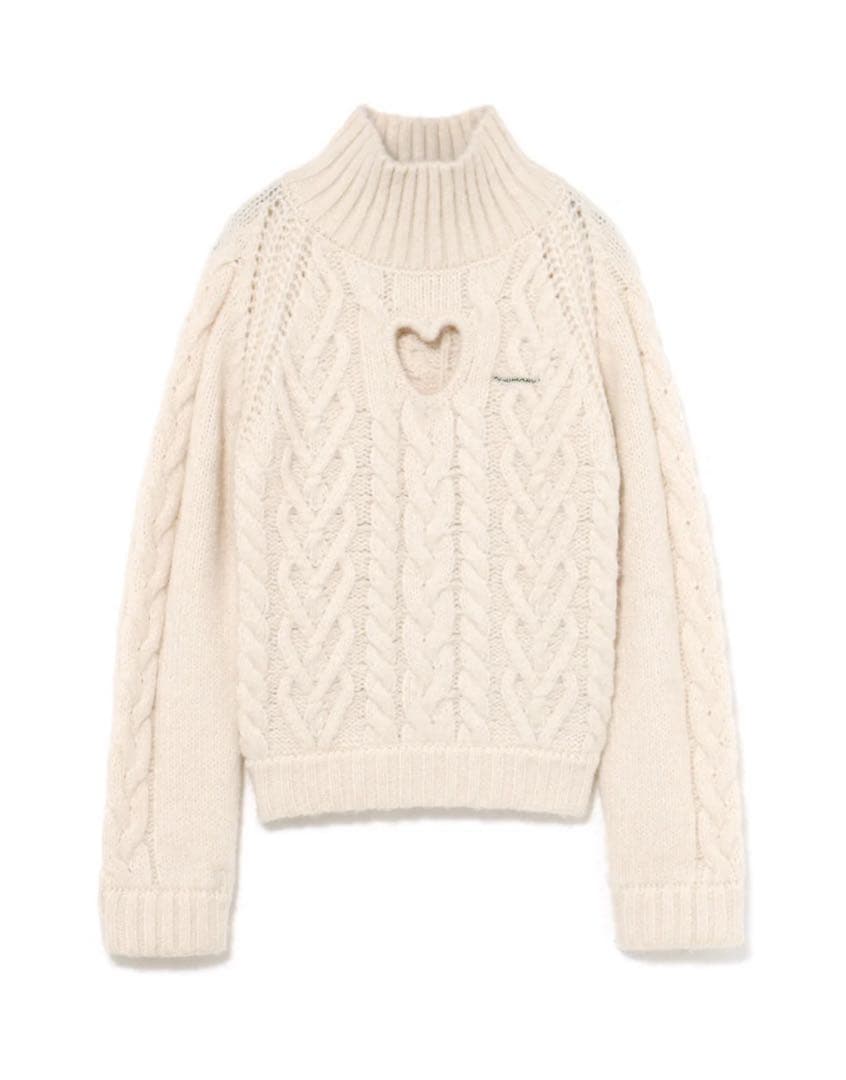 Mary heart knit tops ANDMARYニット