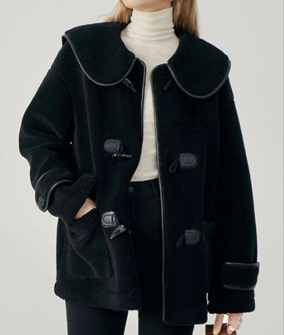 【Fano Studios】ワイドカラー ミドルダッフルコート(S)