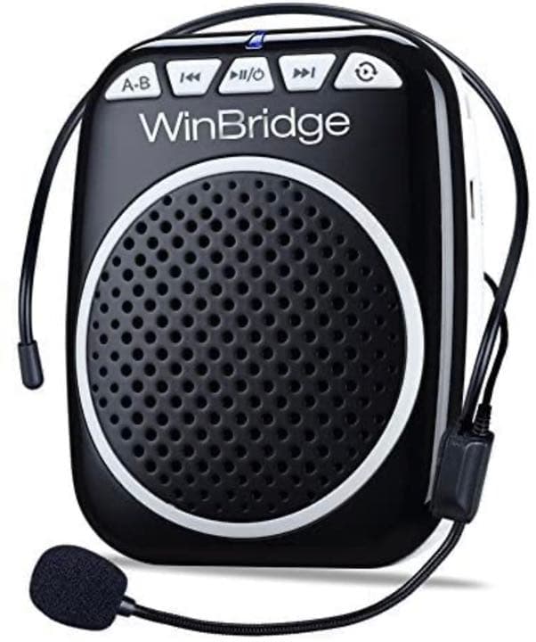 拡声器 かくせいき ハンズフリー 小型ポータブル拡声器 有線ヘッドマイク付き