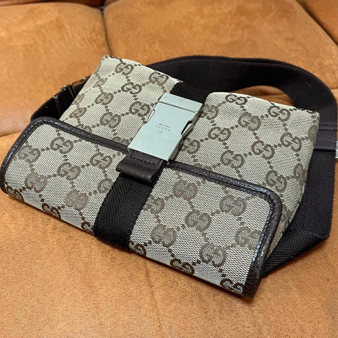 GUCCI グッチ GG柄 ボディバッグ　ウエストポーチ 131236