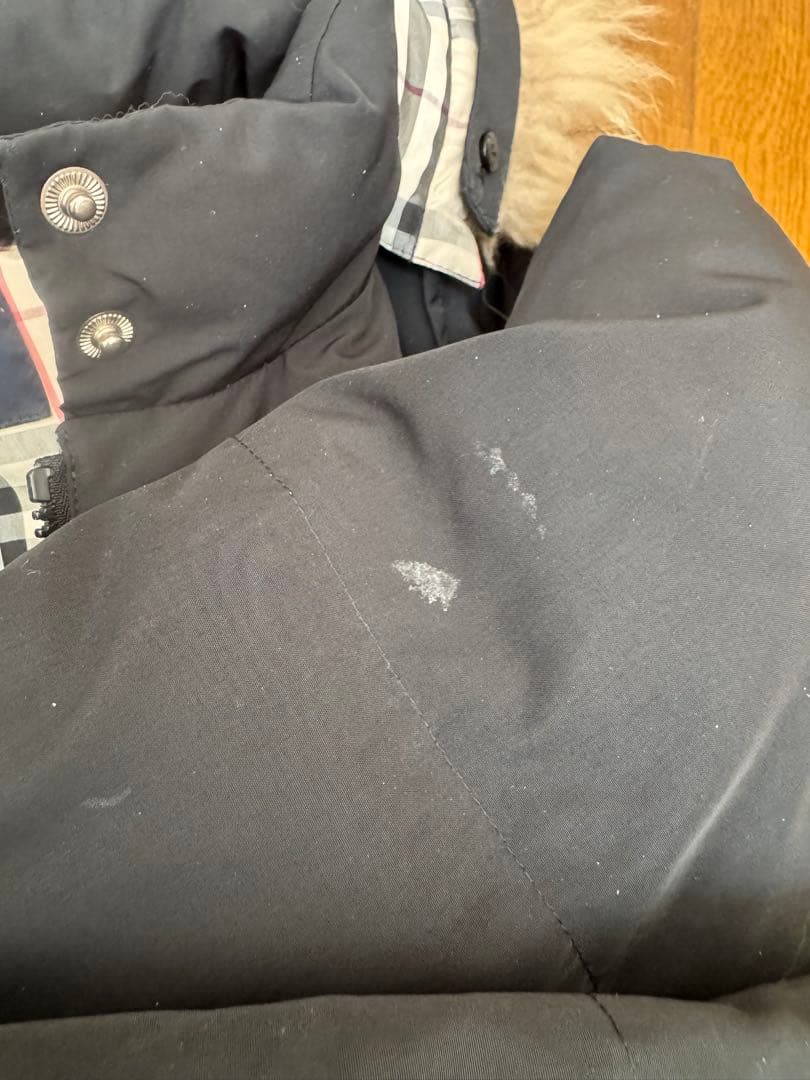 BURBERRY バーバリーロングダウンジャケット 150A ブラック　Sサイズ