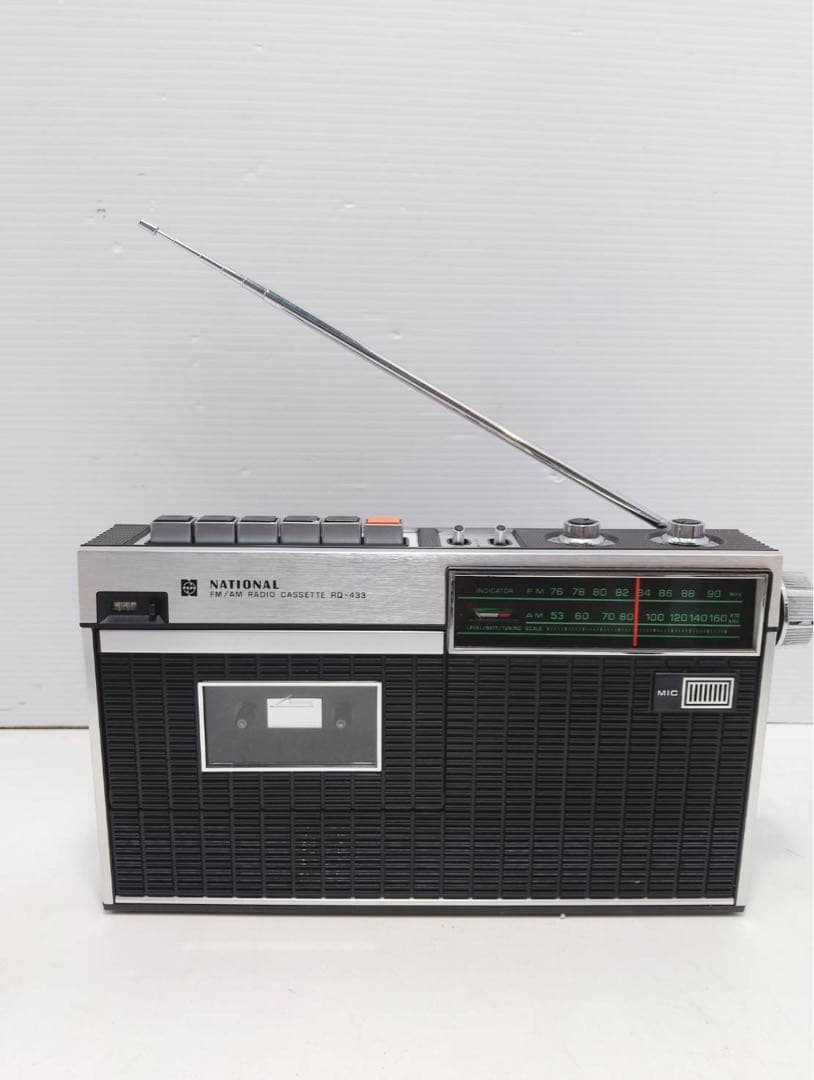 【昭和レトロ】ナショナル FM/AMラジオカセット MAC RQ-433元箱付き