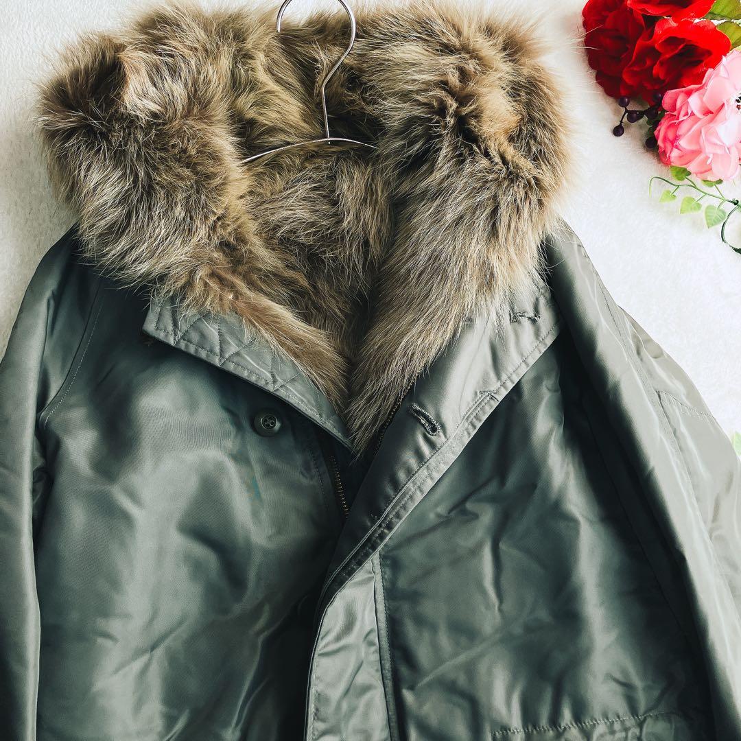 ドゥーズィエムクラス★フォックスファーライナー付き 中綿モッズコート 比翼ボタン