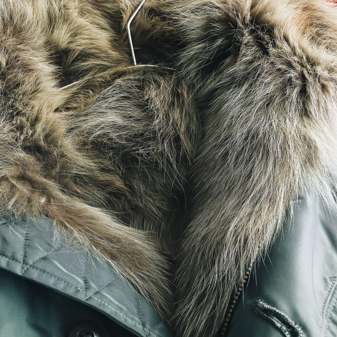 ドゥーズィエムクラス★フォックスファーライナー付き 中綿モッズコート 比翼ボタン