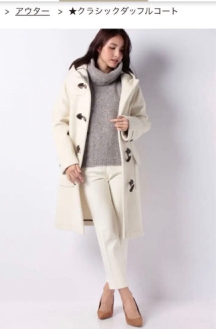 オールドイングランド　アイボリー ダッフル　保存袋付き　美品　ヘリンボーン生地