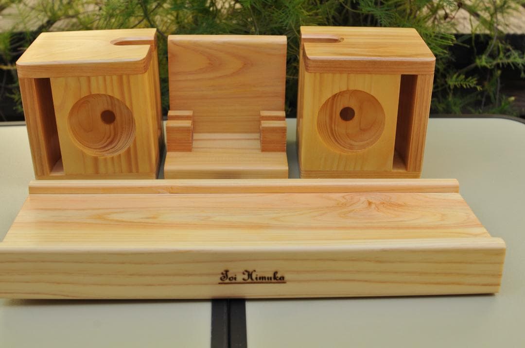 スマートフォン用ステレオ無電源スピーカー