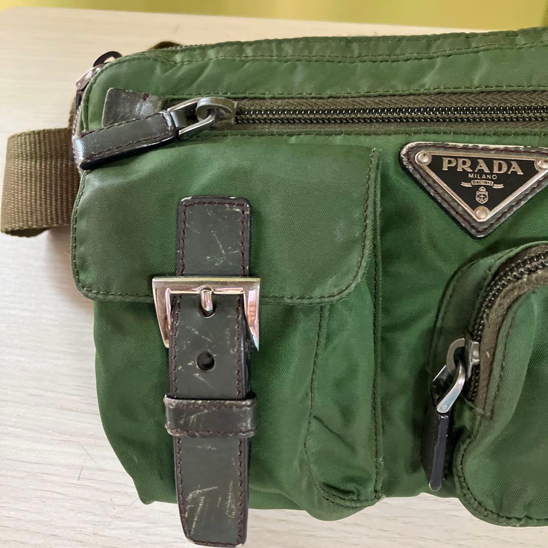 PRADA グリーン ウエストポーチ