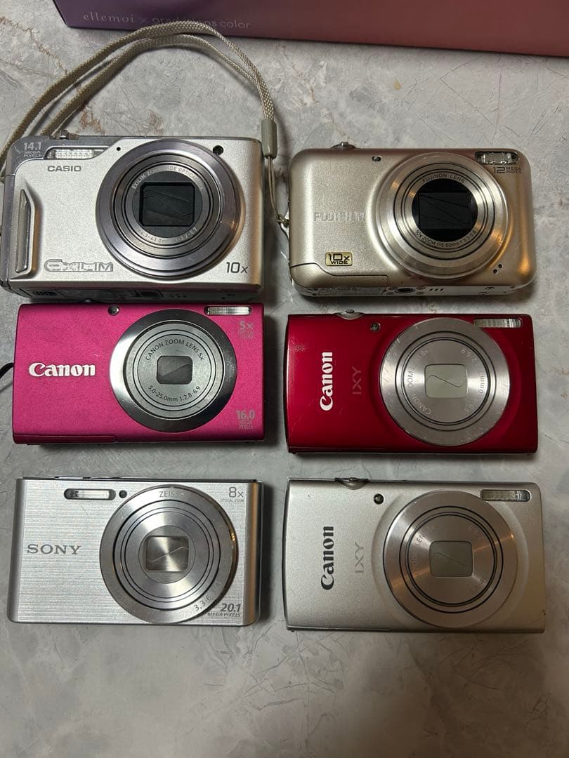 コンパクトデジカメ6台まとめ売り（ジャンク品）
