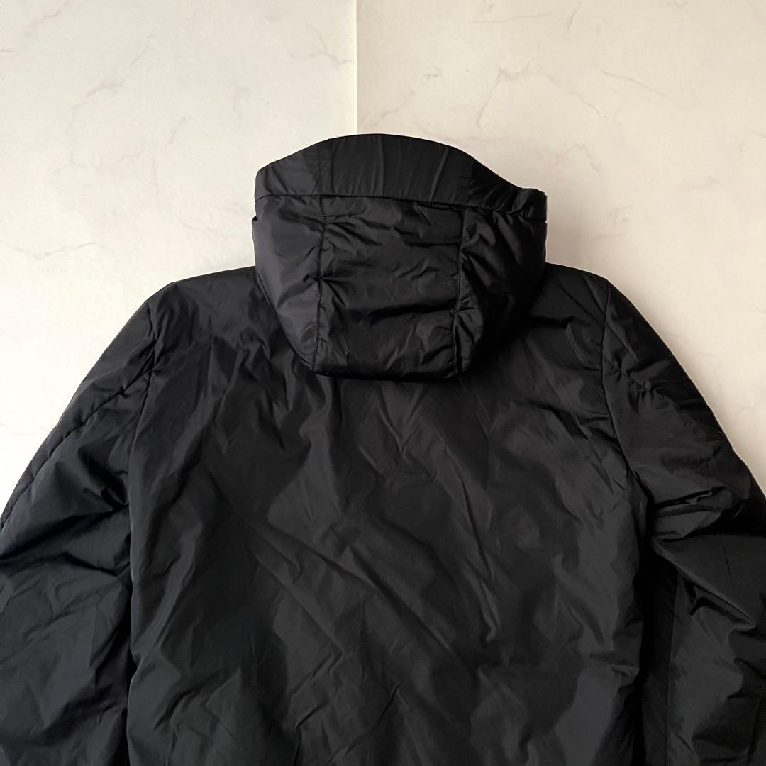 美品 PRADA SPORTS ナイロン 中綿ジャケット ラバーロゴ 黒 44