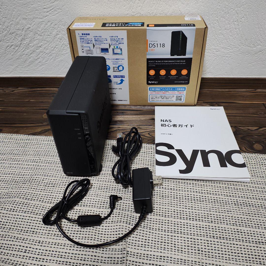 外付けハードディスク・ドライブ Synology DS118 NAS + WD Red Plus 2TB HDD