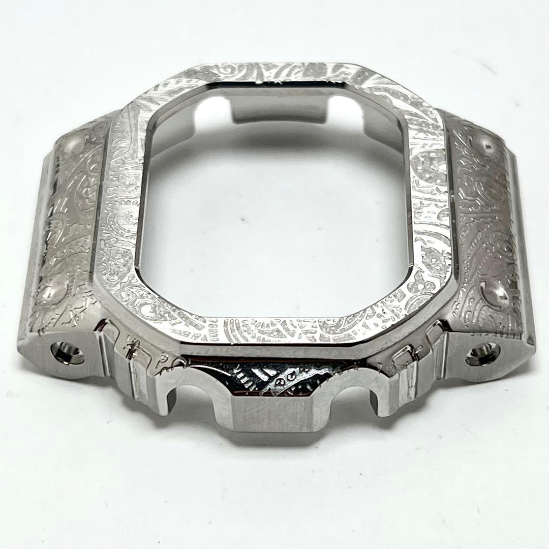 新品 G-SHOCKカスタムキット ペイズリー 柄 シルバー　5600対応