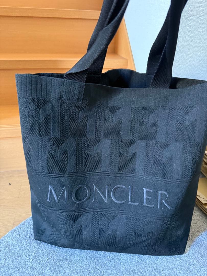 MONCLER ブラック トートバッグ モンクレール メンズバッグ