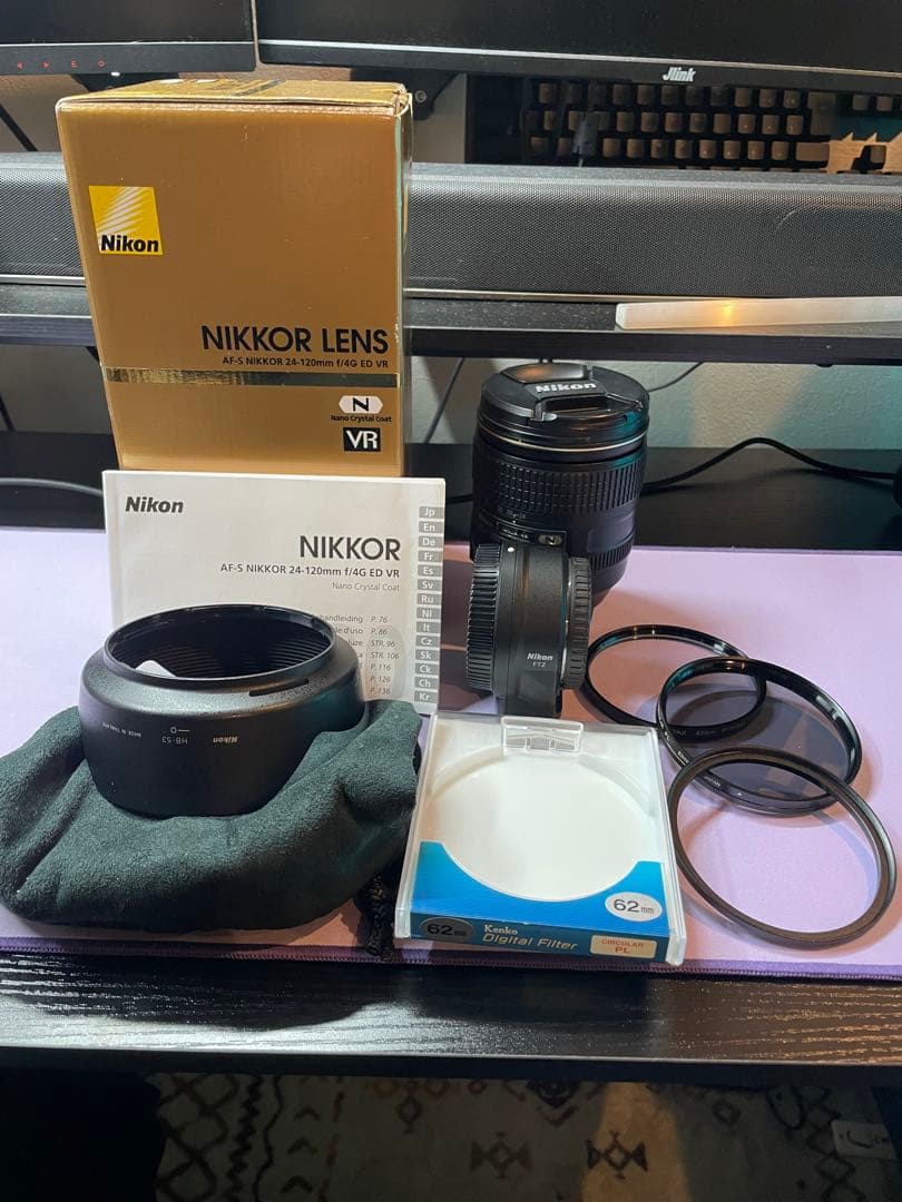 防湿庫保管AF-S NIKKOR 24-120mm f/4G ED VR、箱付き