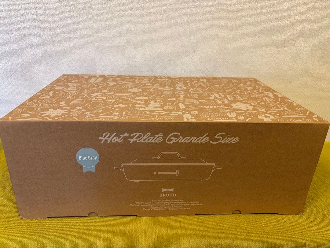 新品BRUNO ホットプレート グランサイズ ブルーグレーとグランデサイズ用深鍋