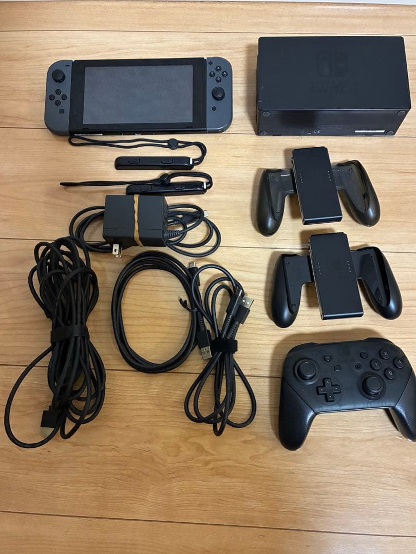 switch 本体+128GB SDカード+プロコン+ 充電グリップ