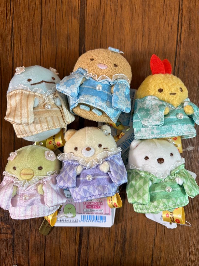 和装すみっコぐらしてのりぬいぐるみ 第2弾　6個セット