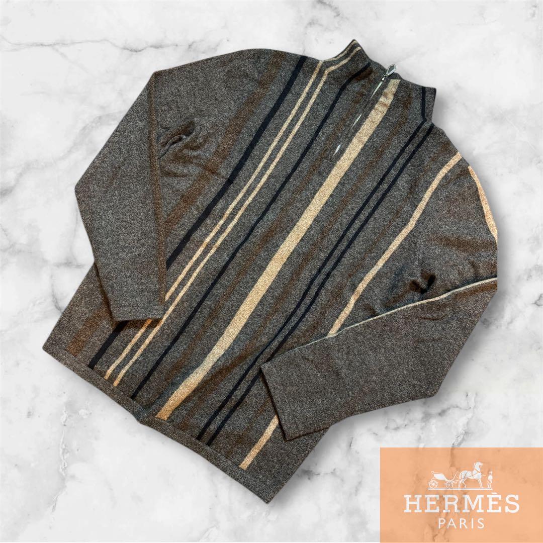 MimiHermes エルメス 最高級100%カシミヤハーフジップセーター
