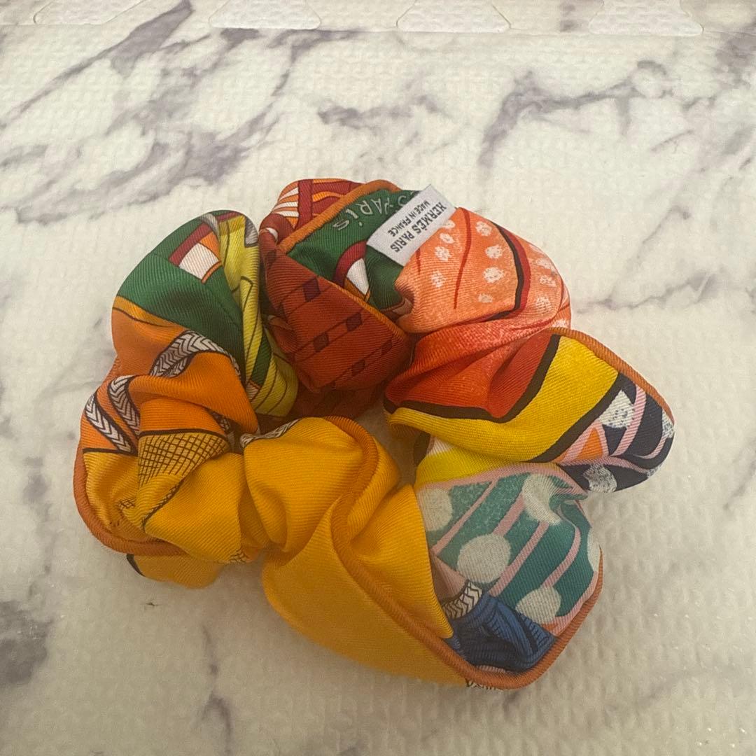 HERMES シルク ヘアシュシュ マルチカラー