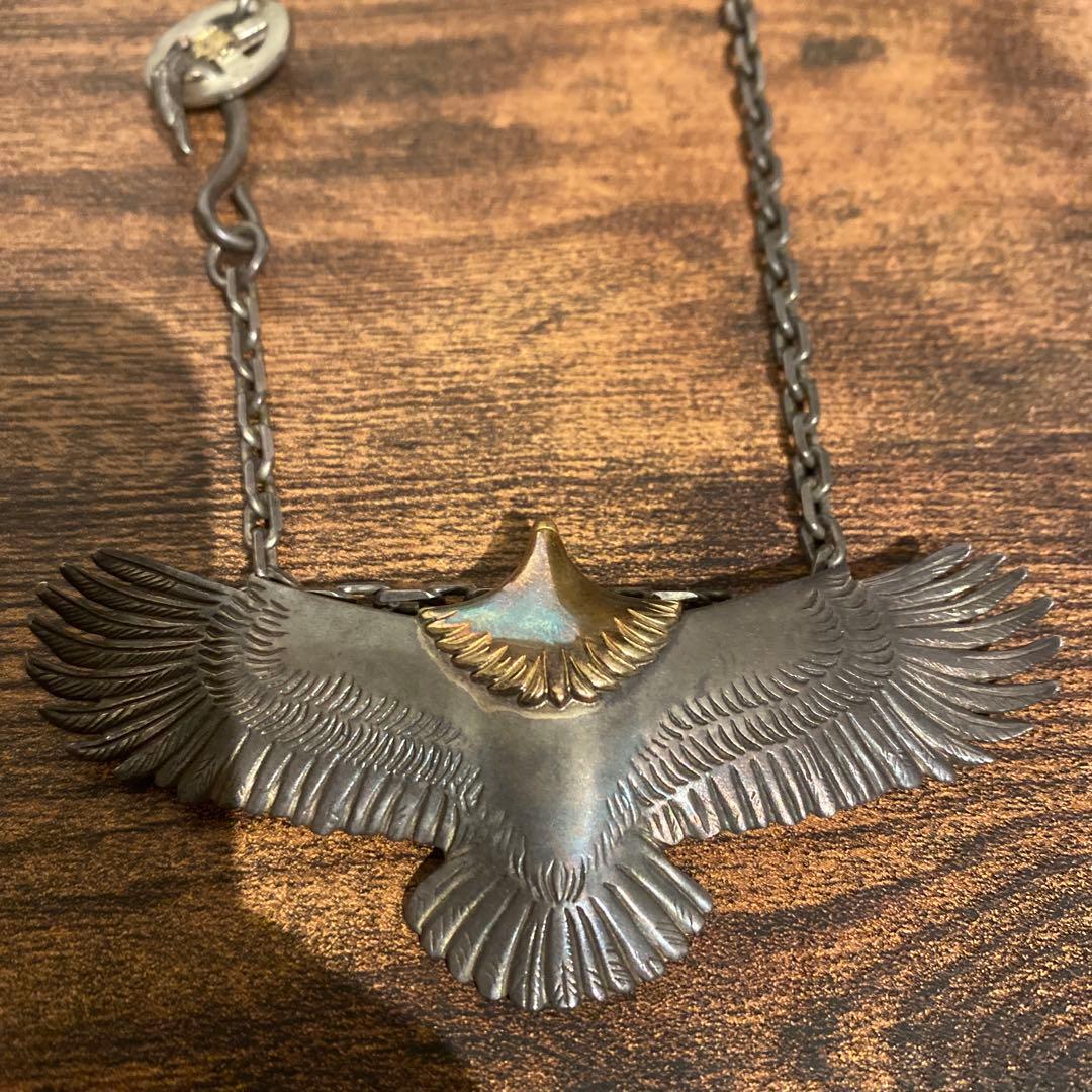 TADY&KING特大イーグル頭金イーグルフック&K18ローズ付きチェーンセット